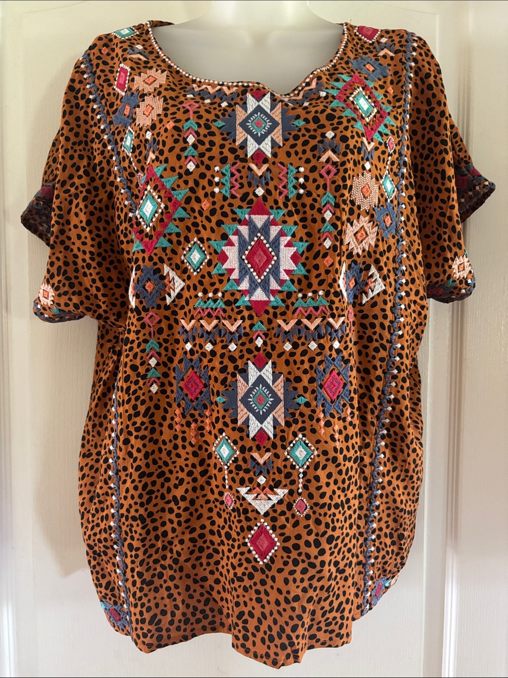Savanna Jane Multicolor Aztec Embroidery